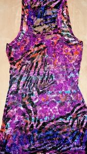 3 for $10! Beautiful💜sheer Almost Famous sequins top.
